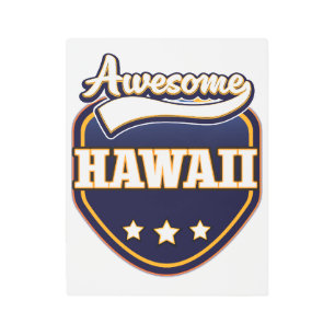 Impresión En Metal Impresionante logo deportivo de Hawaii