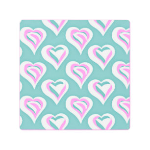 Impresión En Metal Impresionante patrón de corazón de amor