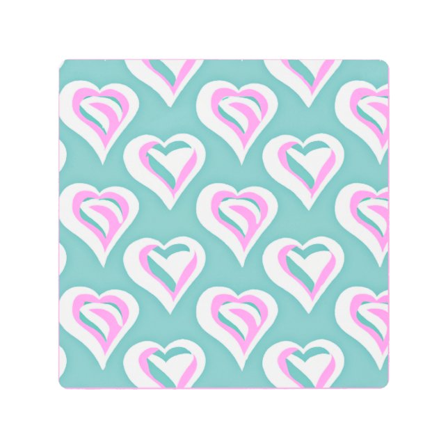 Impresión En Metal Impresionante patrón de corazón de amor (Anverso)