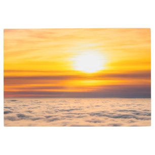 Impresión En Metal Impresionante puesta de sol sobre las nubes