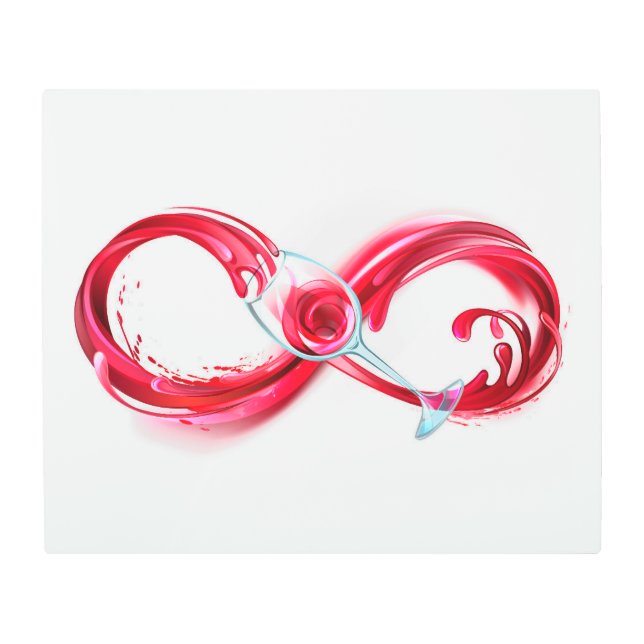 Impresión En Metal Infinito con vino Rojo (Anverso)