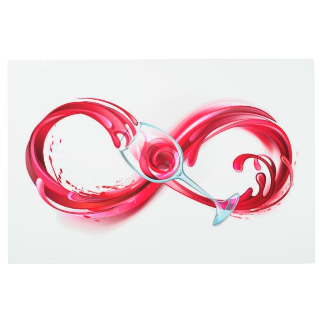 Impresión En Metal Infinito con vino Rojo (Anverso)