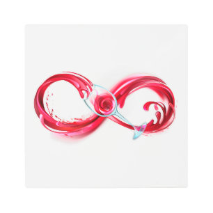 Impresión En Metal Infinito con vino Rojo