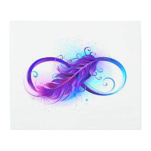 Impresión En Metal Infinity with Purple Feather