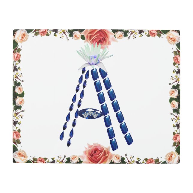 Impresión En Metal Inicial A (Anverso)