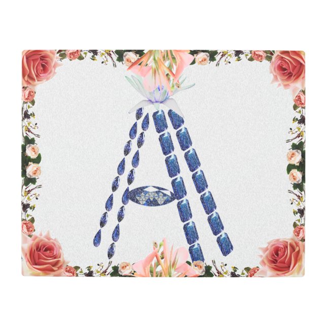 Impresión En Metal Inicial A (Anverso)