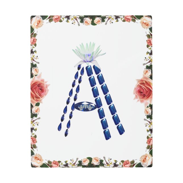 Impresión En Metal Inicial A (Anverso)