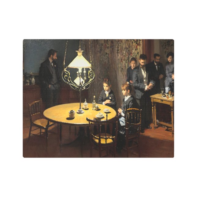 Impresión En Metal Interior, después de la cena (Anverso)