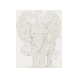 Impresión En Metal Intricate Paisley Elephant Metal Print