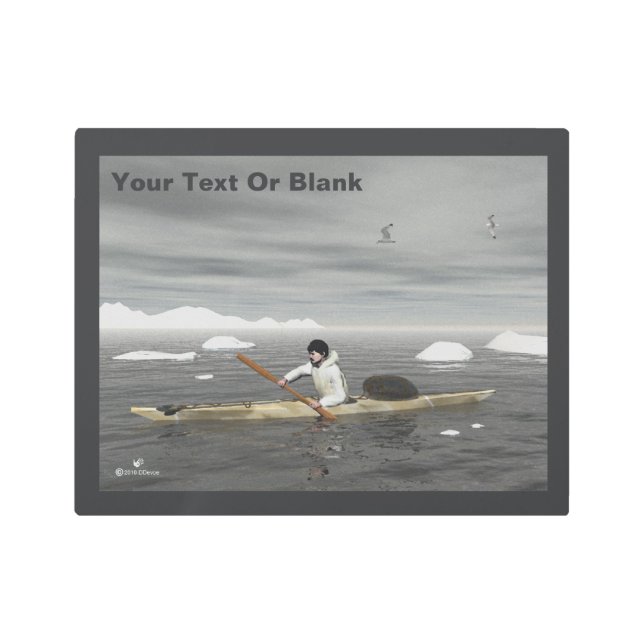 Impresión En Metal Inuit Kayak (Anverso)