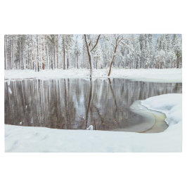 Impresión En Metal Invierno a orillas del lago