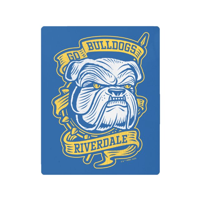 Impresión En Metal Ir Bulldoges - Banner de la mascota Riverdale (Anverso)