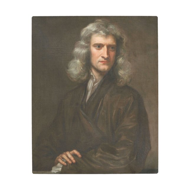 Impresión En Metal Isaac Newton (Anverso)