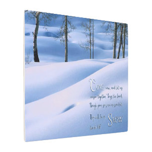 Impresión En Metal Isaías 1:18 Inspirador