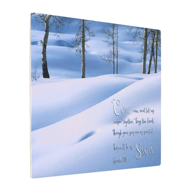 Impresión En Metal Isaías 1:18 Inspirador (Angulado)