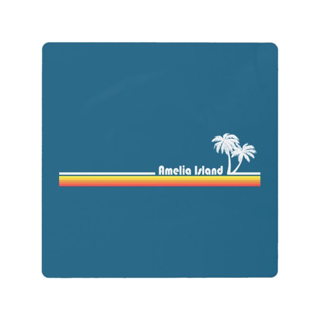 Impresión En Metal Isla Amelia Florida (Anverso)