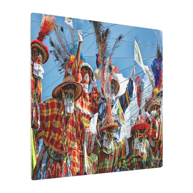 Impresión En Metal Islas Vírgenes de los Estados Unidos Moko Jumbie U (Angulado)