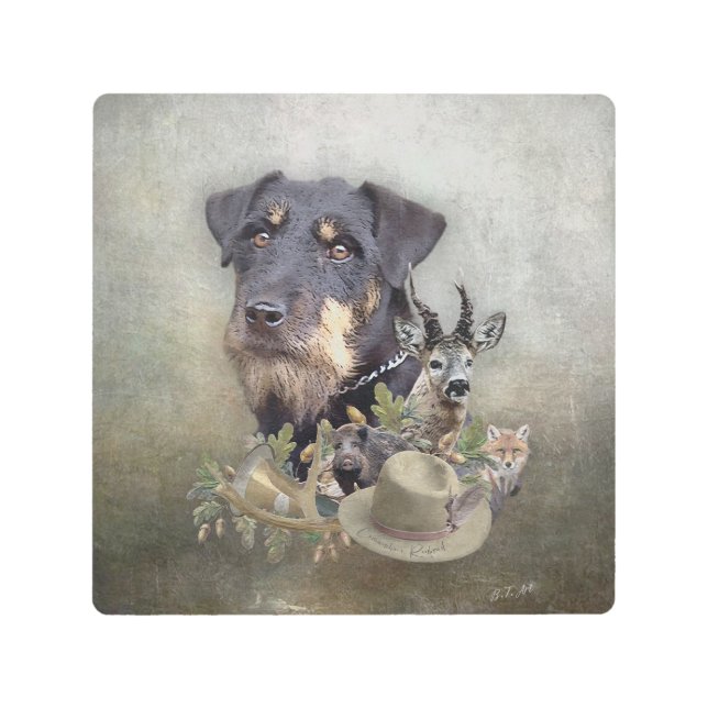 Impresión En Metal Jagdterrier (Anverso)