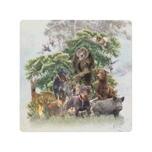 Impresión En Metal Jagdterrier alemán , siempre listo para cazar