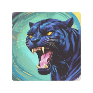 Impresión En Metal Jaguar - Pantera negra