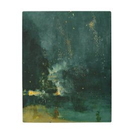Impresión En Metal James Whistler - Nocturne en negro y oro