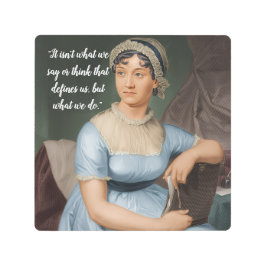 Impresión En Metal Jane Austen portrait and quote