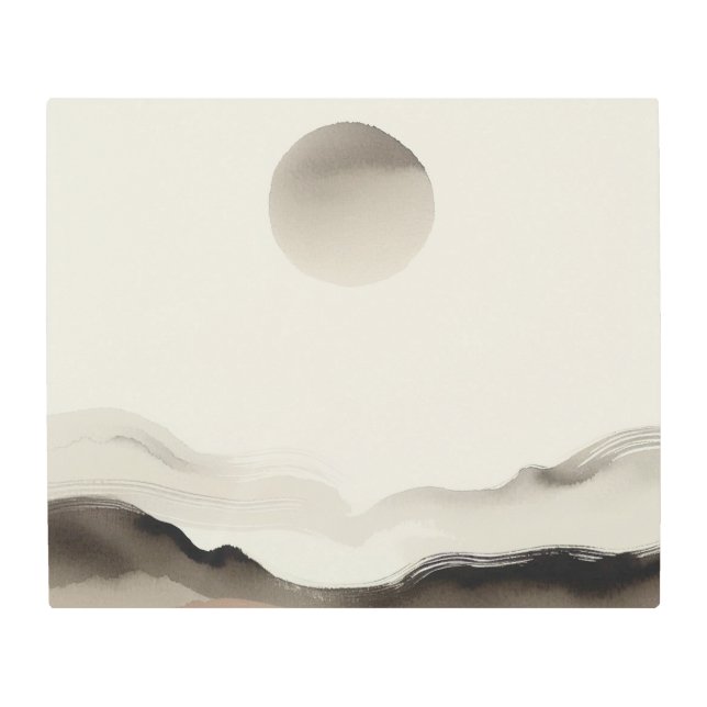 Impresión En Metal Japandi Fog Flow Back to School Art (Anverso)