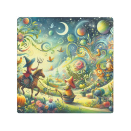 Impresión En Metal Jardín Wimsical