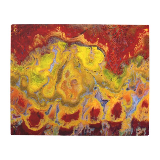 Impresión En Metal Jasper de Crayola Roja (Anverso)