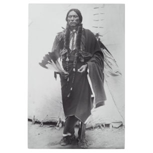 Impresión En Metal Jefe de la Comanche Warrior Quanah Parker c. 1885