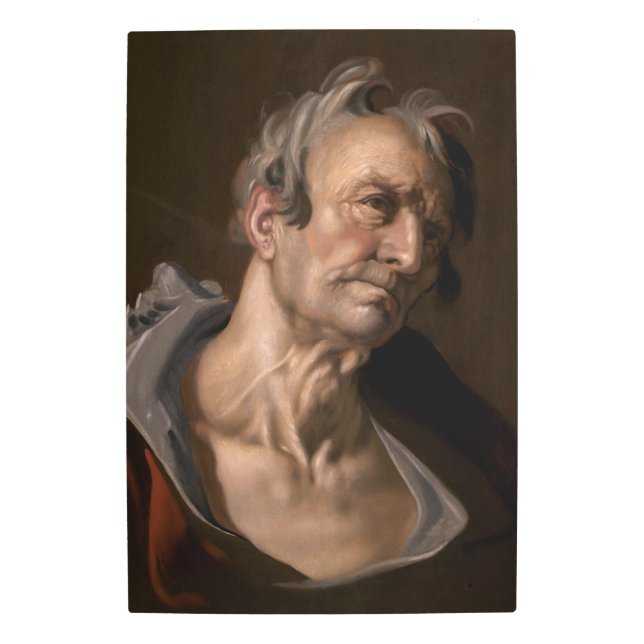Impresión En Metal Jefe de un anciano por Abraham Bloemaert (Anverso)