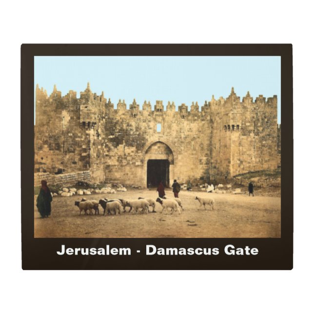 Impresión En Metal Jerusalén - Puerta de Damasco (Anverso)