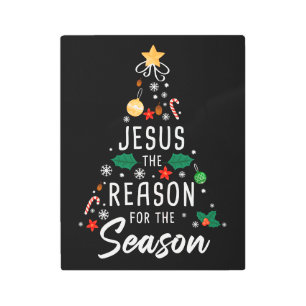 Impresión En Metal Jesús La Razón De La Temporada - Fe De Los Navidad