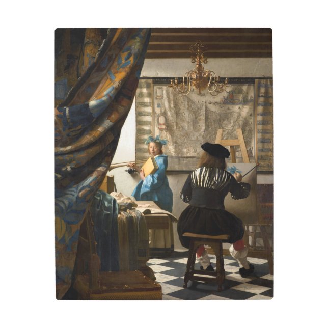 Impresión En Metal Johannes Vermeer - La historia de la pintura (Anverso)
