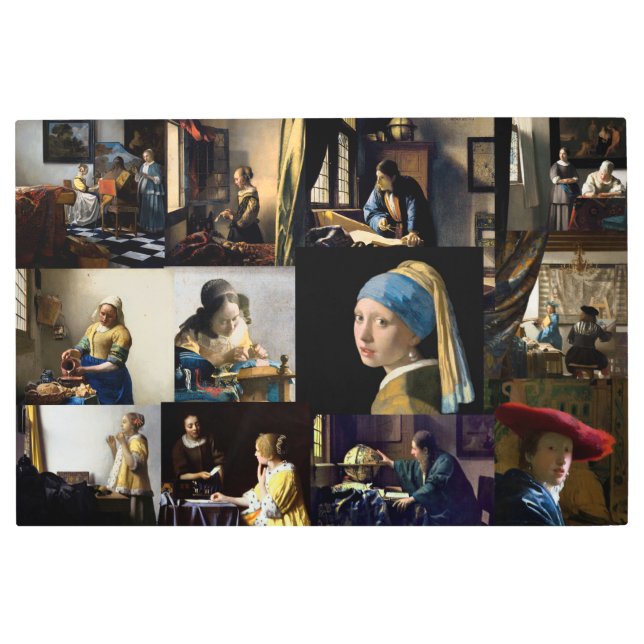 Impresión En Metal Johannes Vermeer - Masterpieces Patchwork (Anverso)