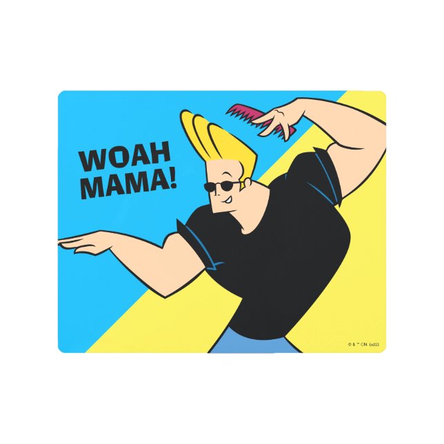 Impresión En Metal Johnny Bravo Combing Hair (Anverso)