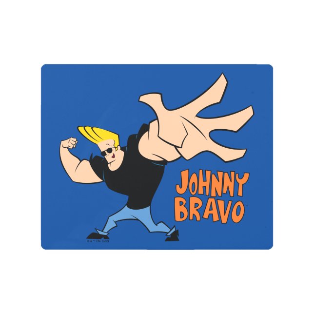 Impresión En Metal Johnny Bravo Iconic Pose (Anverso)