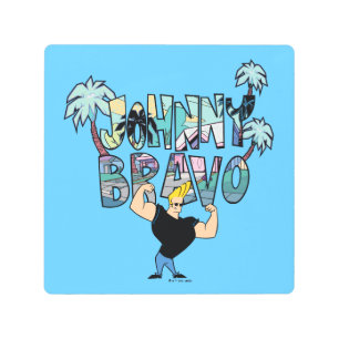 Impresión En Metal Johnny Bravo Palm Tree Name
