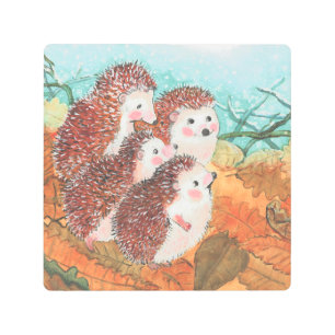 Impresión En Metal Jóvenes erizos