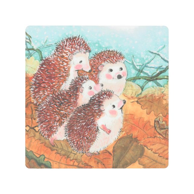 Impresión En Metal Jóvenes erizos (Anverso)