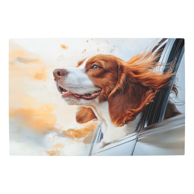 Impresión En Metal Joyful Dog in Wind Art Print (Anverso)