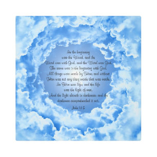 Impresión En Metal Juan 1:1-5