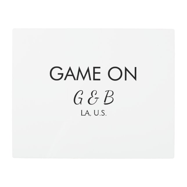 Impresión En Metal Juego en añadir pareja nombre fiesta de boda lugar (Anverso)