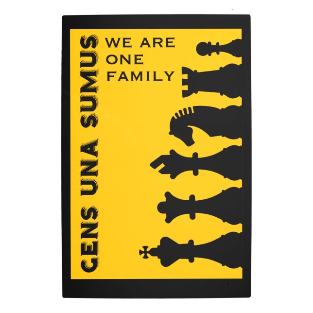 Impresión En Metal Jugadores De Ajedrez Competitivos (Anverso)