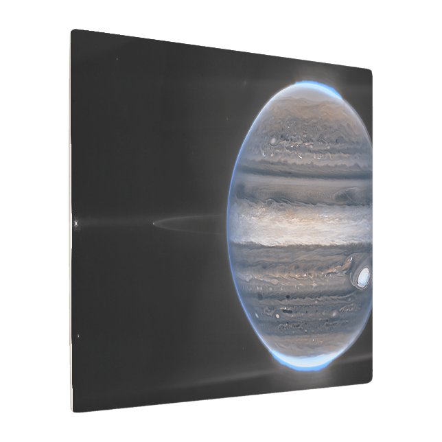 Impresión En Metal Júpiter con lunas y anillos | NIRCam | JWST (Angulado)