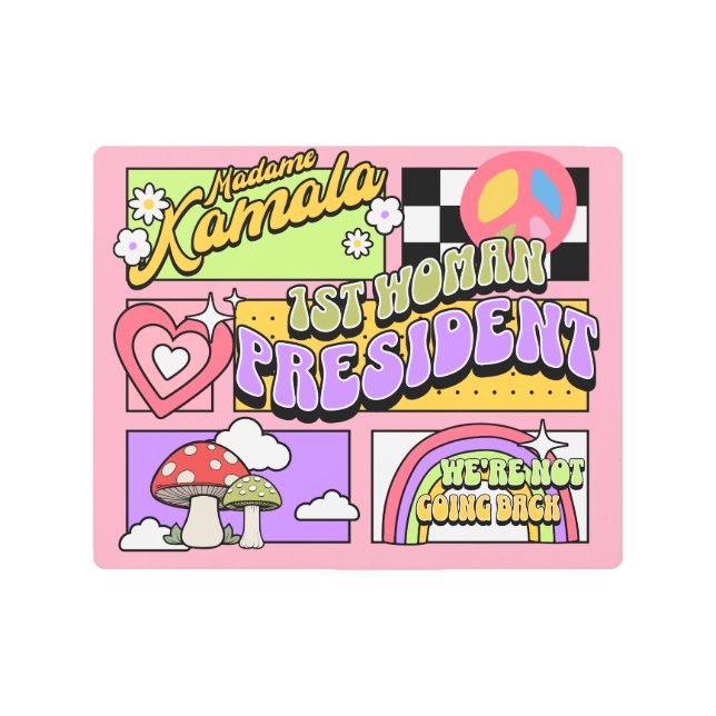 Impresión En Metal Kamala Harris Primera investidura de presidenta (Anverso)