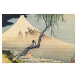 Impresión En Metal Katsushika Hokusai - Muchacho viendo el Monte Fuji