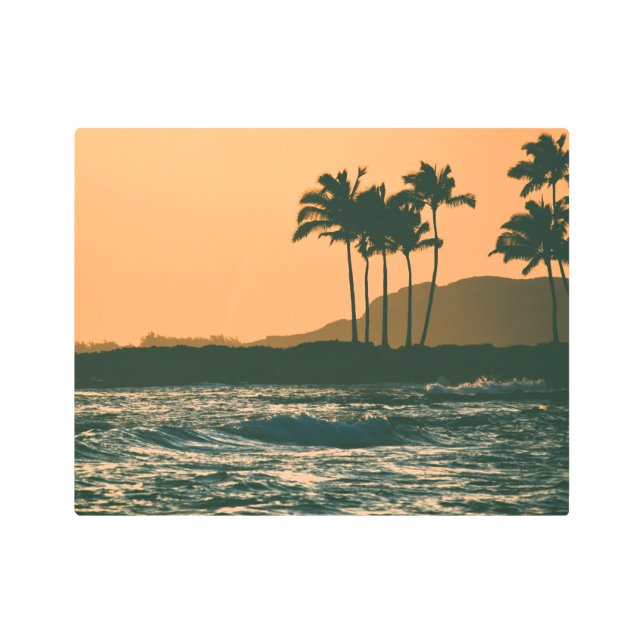 Impresión En Metal Kauai Ocean Sunset (Anverso)