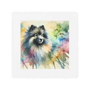 Impresión En Metal Keeshond in Watercolor 150624AREF123 - Watercolor