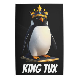 Impresión En Metal King Tux Linux® Penguin Wall Art Metalizado